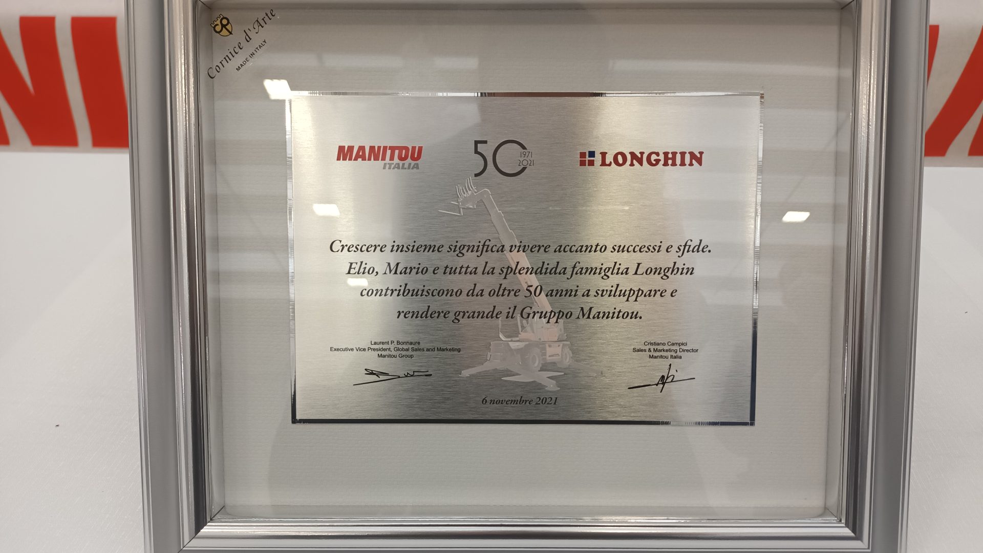 Il rapporto fra Manitou e Longhin è arrivato al mezzo secolo
