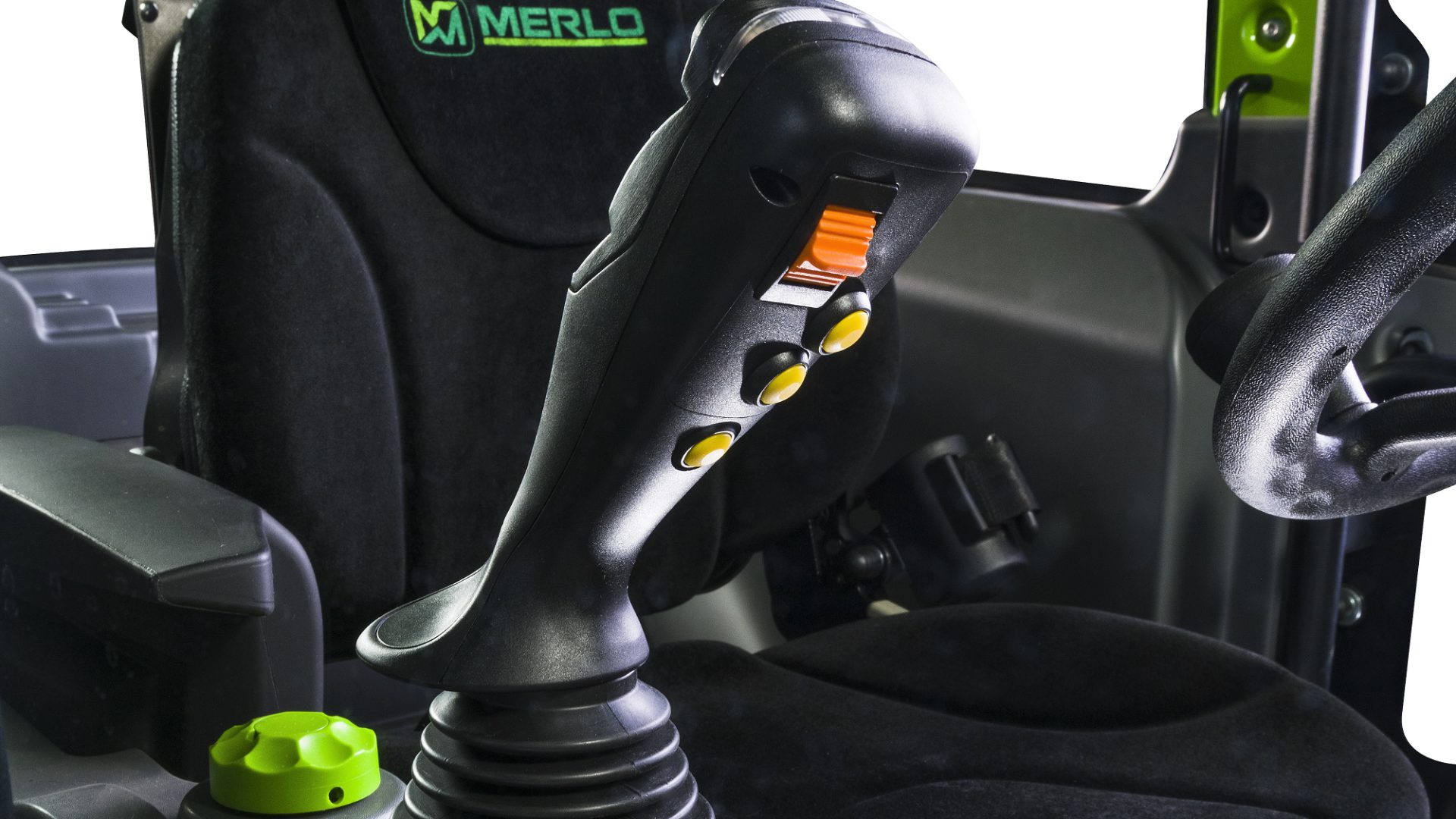 Il joystick elettronico del Merlo P30.10 è comodo e funzionale