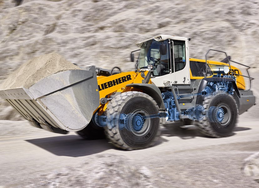 Il layout delle pale gommate Liebherr favorisce la stabilità
