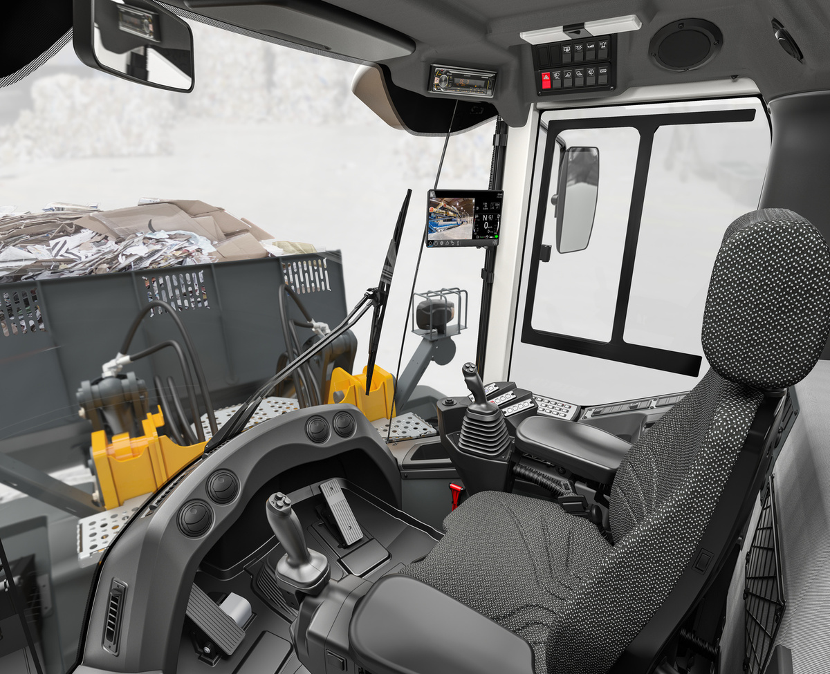 La cabina delle pale Liebherr è disponibile anche con joystick di guida