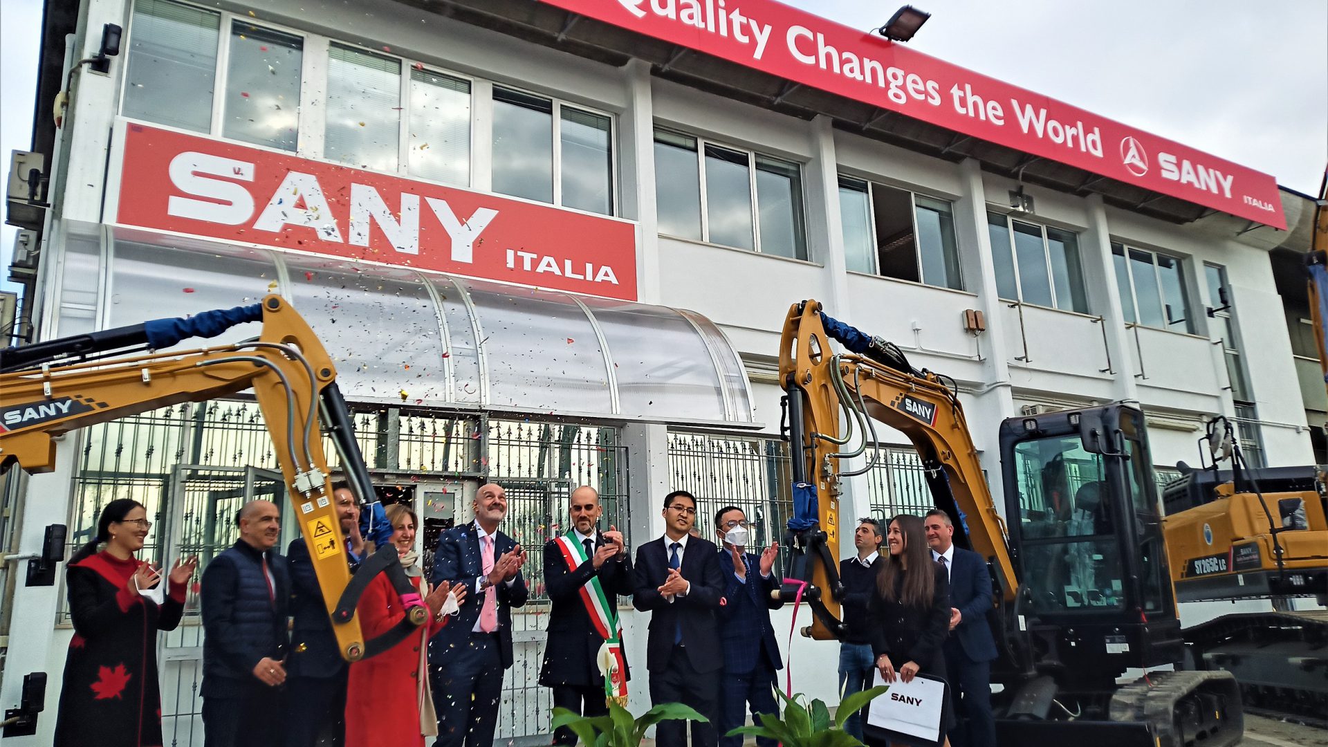 All'inaugurazione di Sany Italia è intervenuto il Sindaco di Venaria