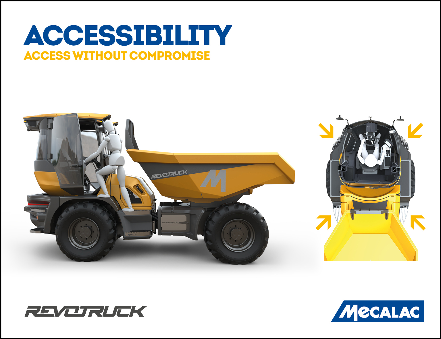 Il concetto del Mecalac Revotruck aumenta in modo esponenziale la sicurezza e il comfort