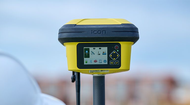 Il display integrato di iCON gps 160 di Leica Geosystems è facile e intuitivo