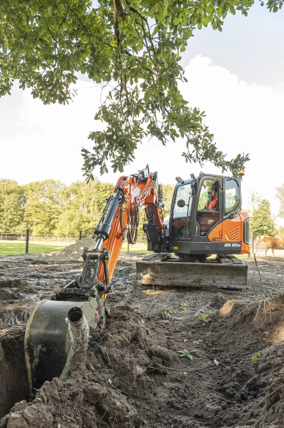 Il Doosan DX85R-7 è stato rivisto in ottica di un aumento sostanziale delle prestazioni