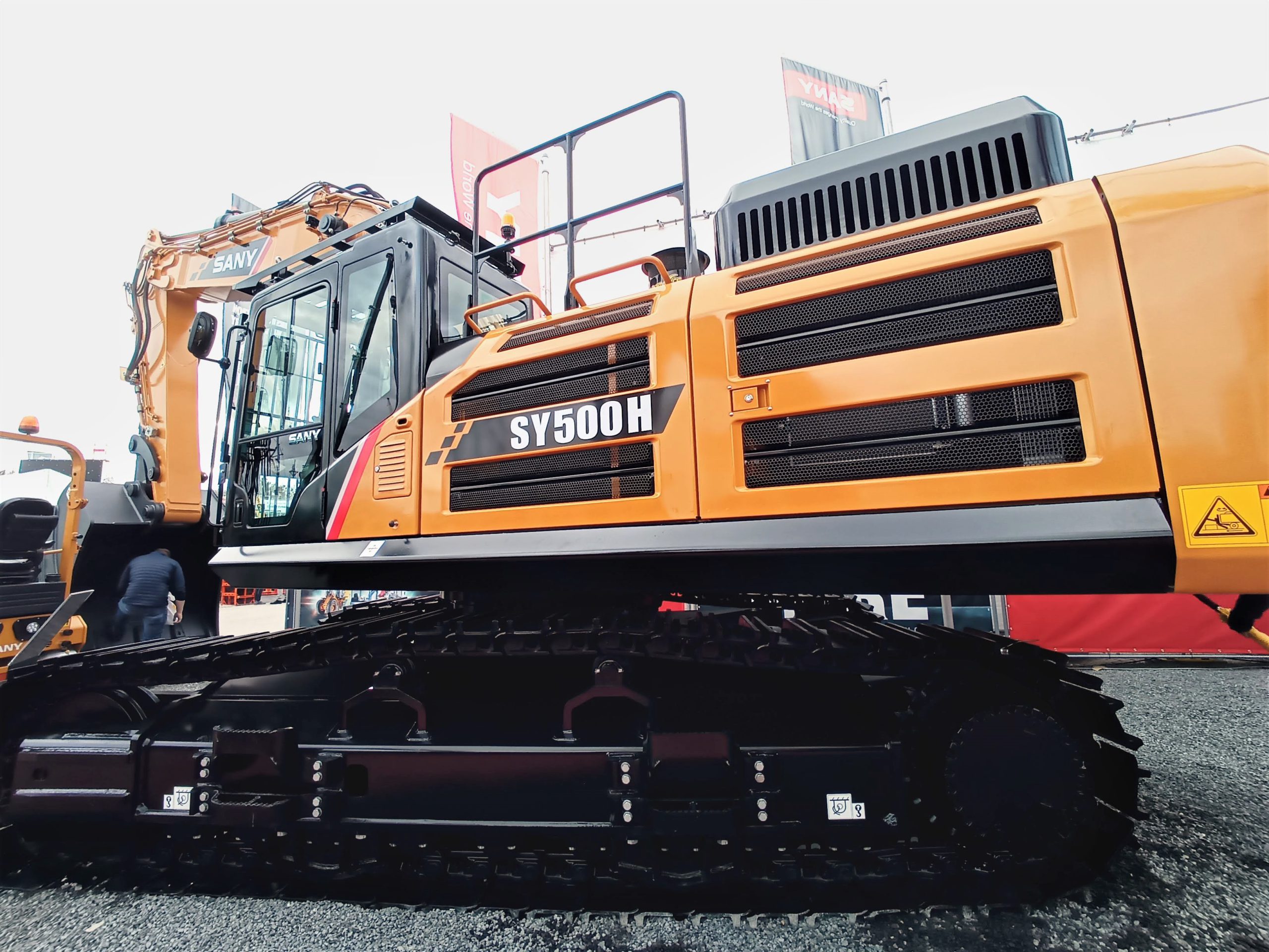 Il grande escavatore Sany SY500H è stato uno dei prodotti visti a Bauma 2022