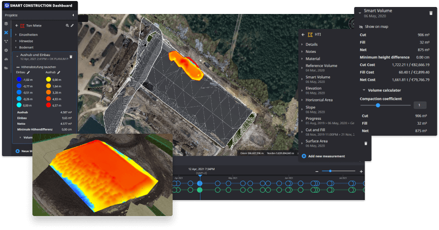 Il cantiere è completamente gestito tramite Smart Construction