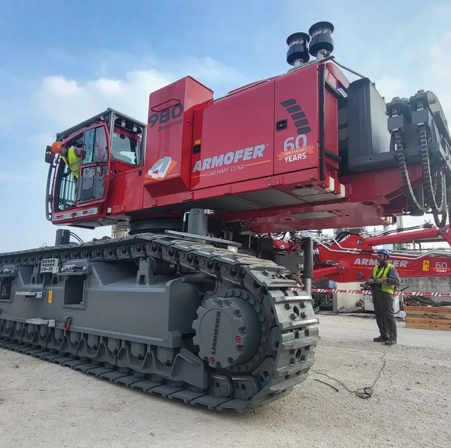 La torretta del Liebherr R980 Demolition è semplice da trasportare