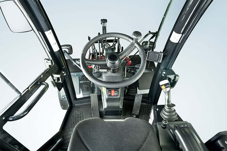 La cabina di guida delle V7 si distingue per l'ergonomia