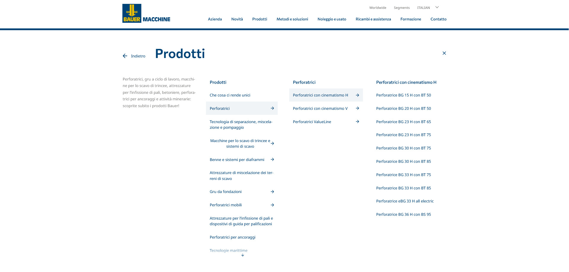 BAUER Macchine Italia consente di approfondire i contenuti tecnici sul proprio sito