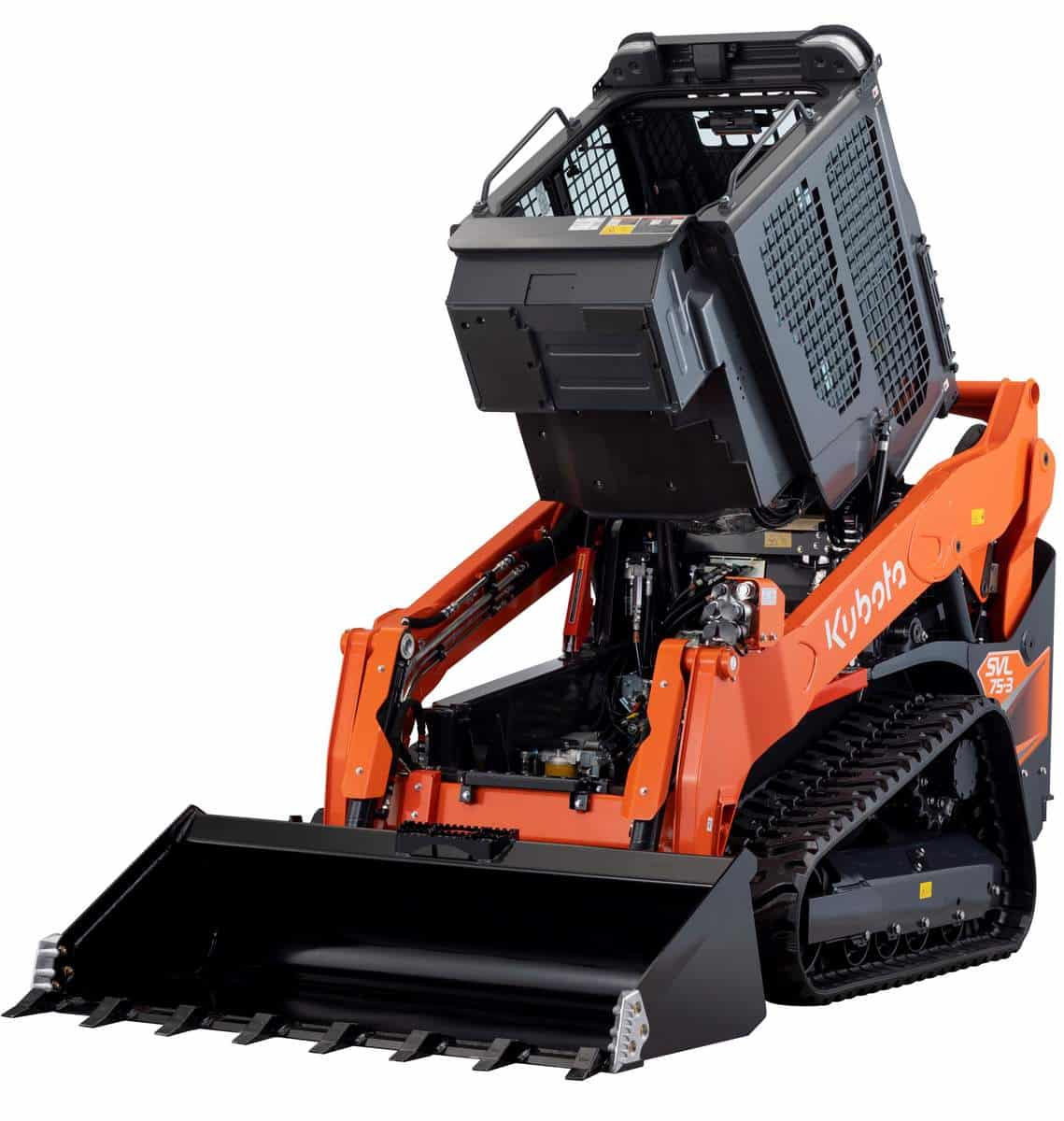 Kubota ha studiato una cabina isolata e ribaltabile per la SVL75-3