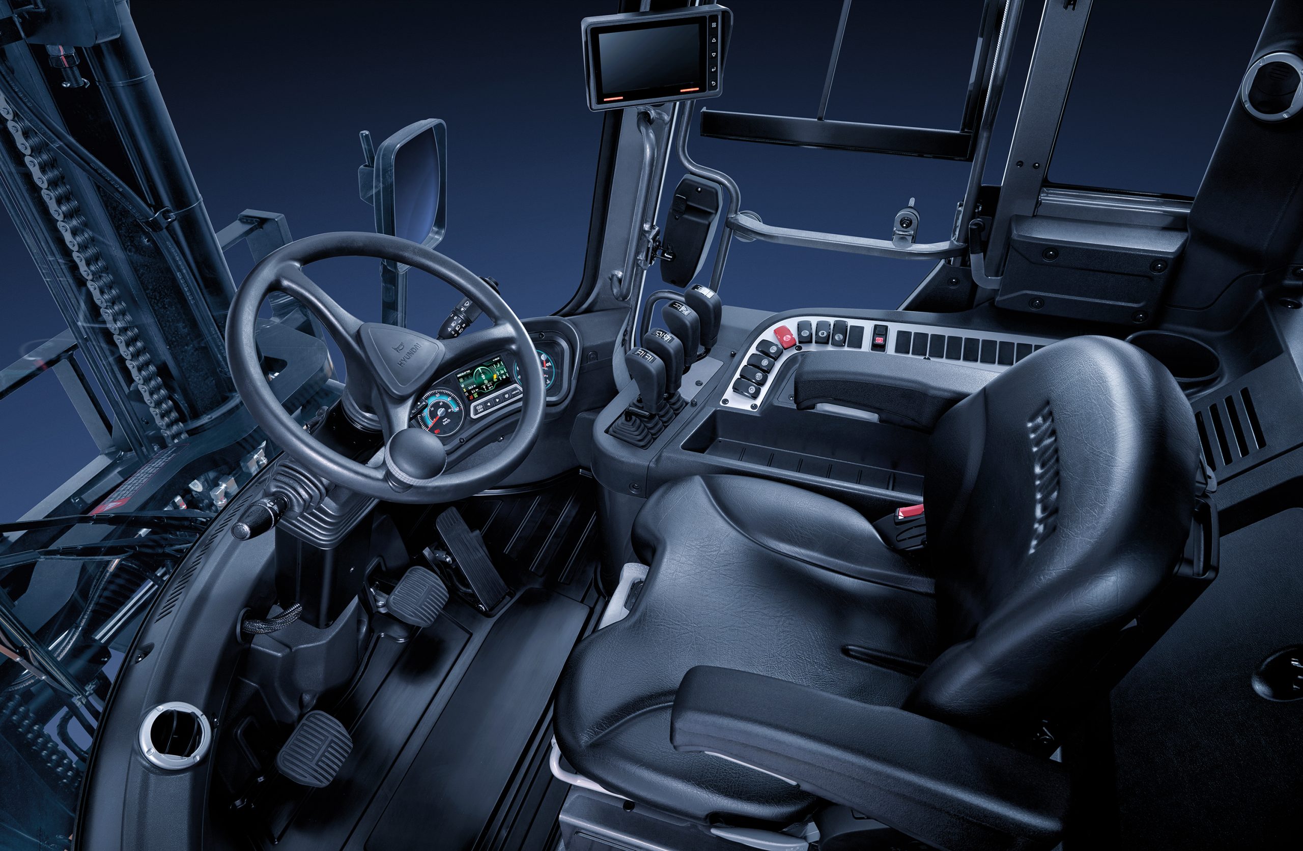 Le cabine dei nuovi Hyundai serie B-X sono ergonomiche e silenziose 
