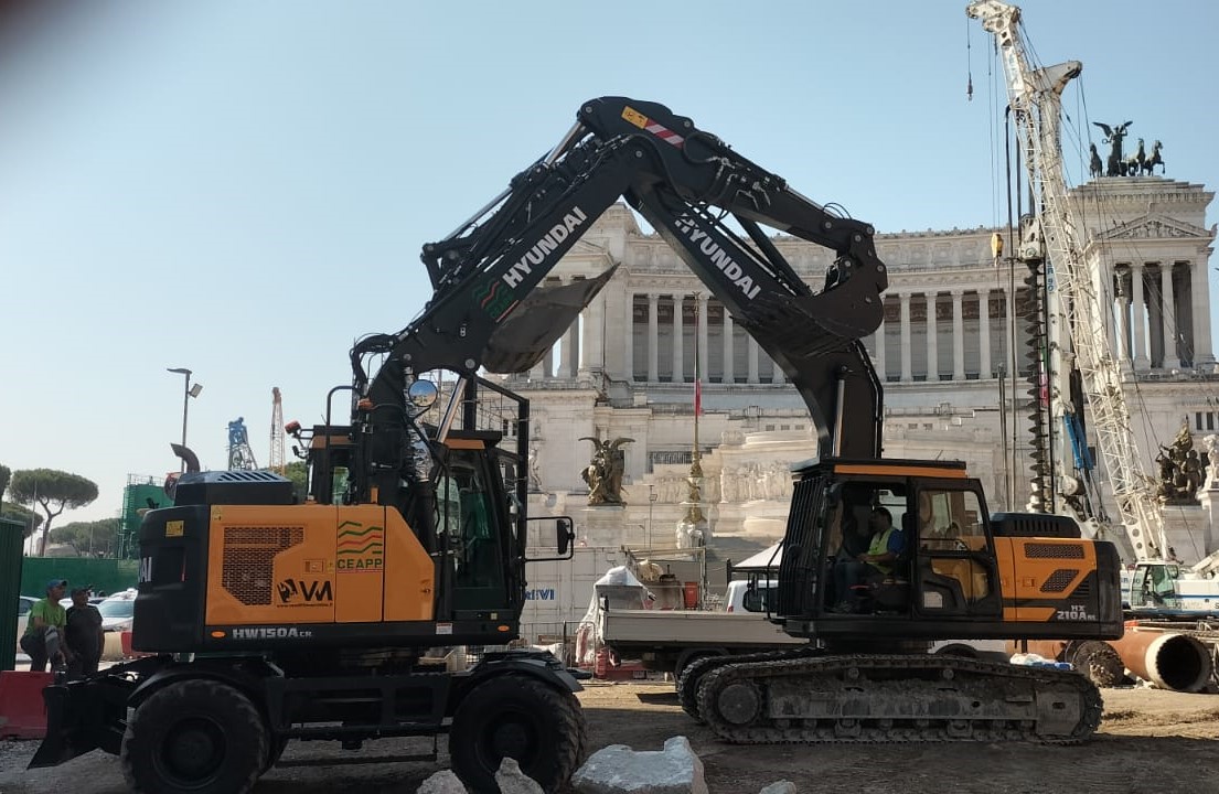 Le macchine Hyundai lavorano in un contesto storico di grandissimo valore