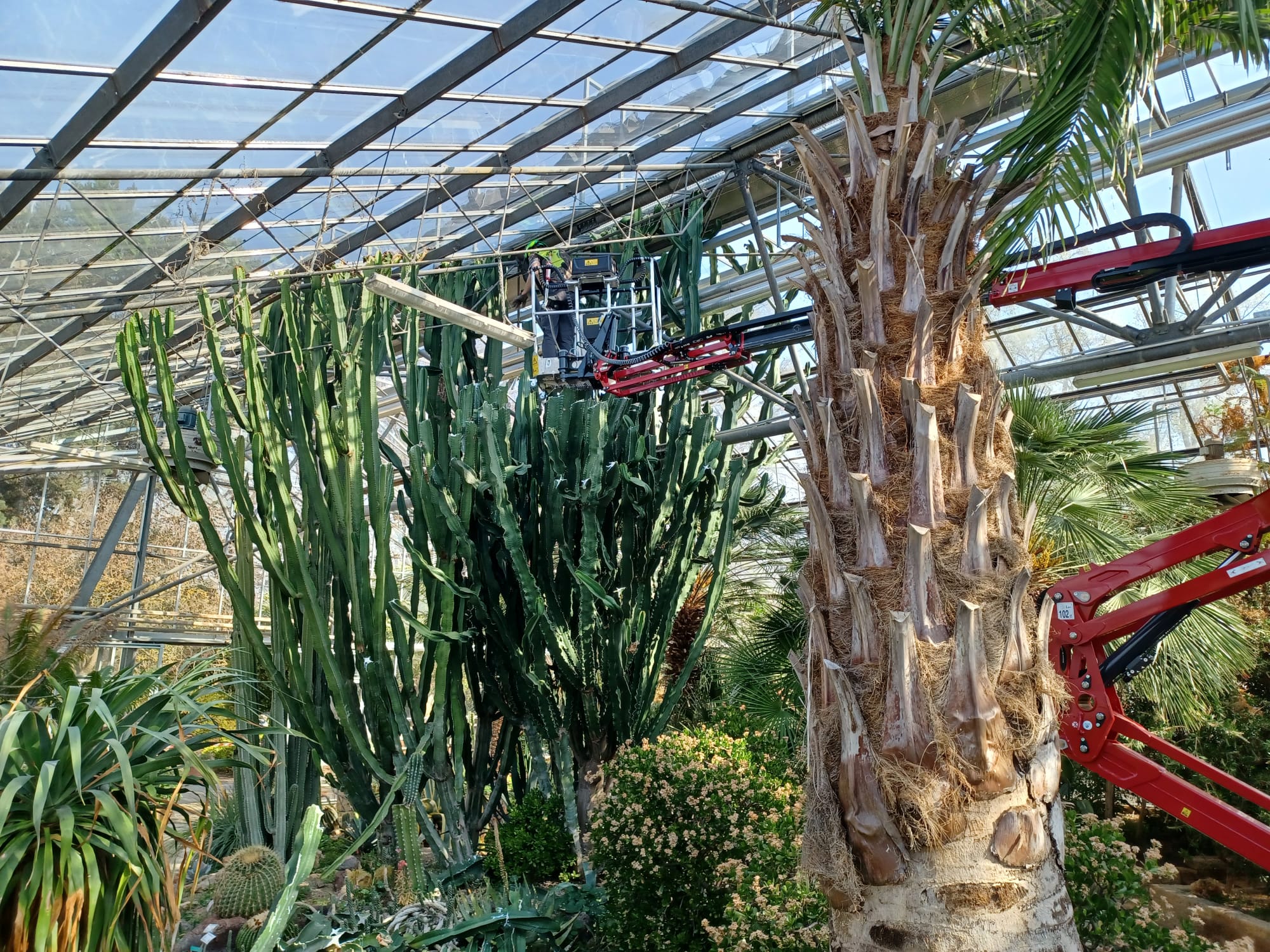 Lo sbraccio della Hinowa LightLift 15.70 permette di lavorare in piena sicurezza