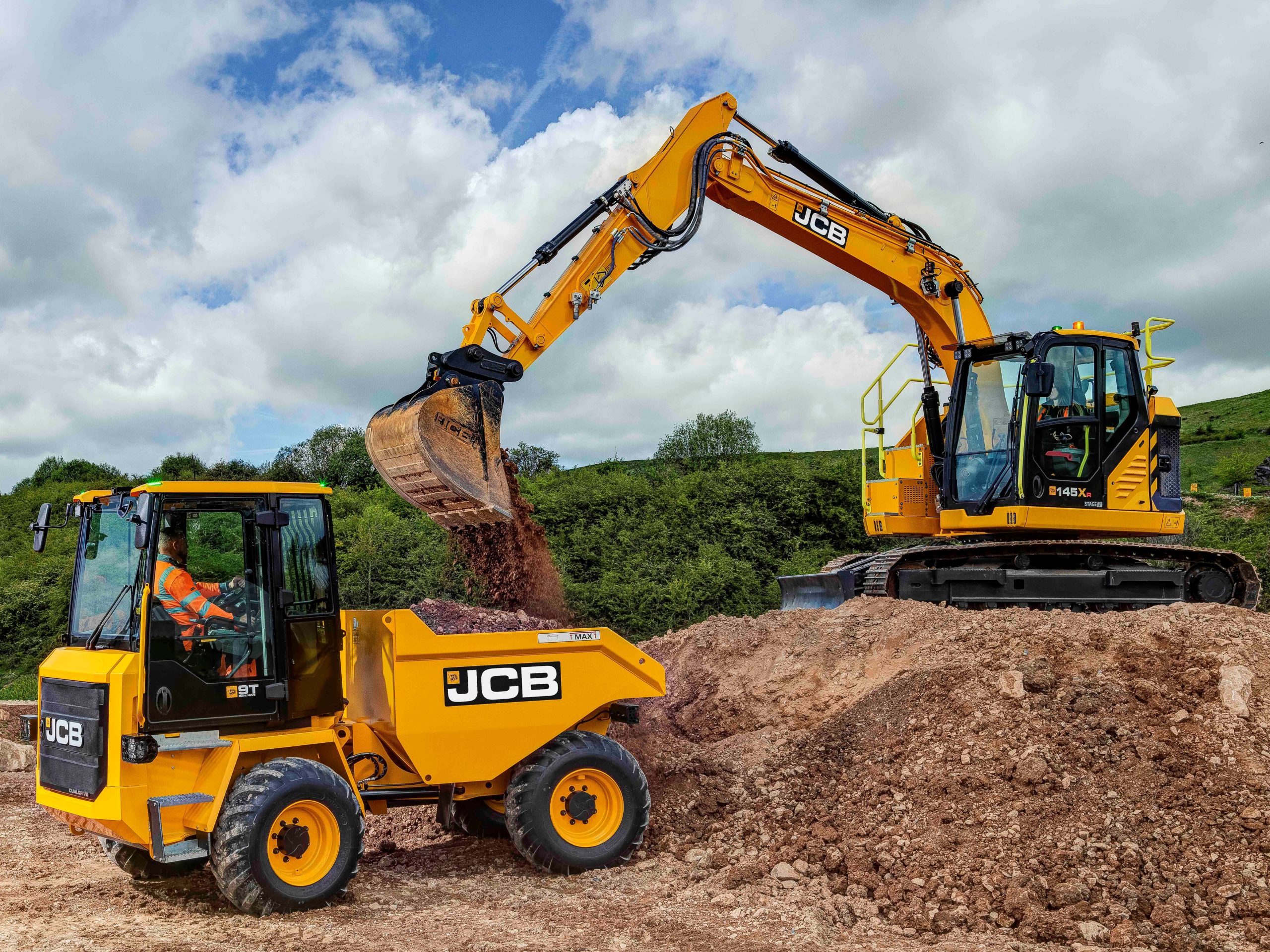 Il nuovo JCB 9T utilizza la tecnologia Dual Drive.