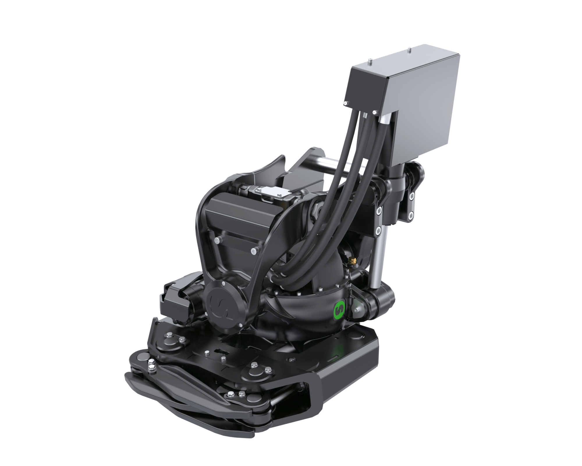 Il nuovo modello compatto Steelwrist XTR7 di terza generazione con attacco rapido automatico SQ40, pronto per il debutto ufficiale a Stoccolma.