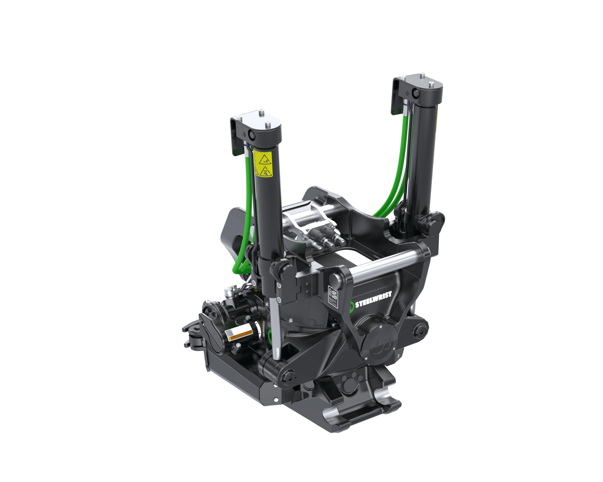 Il tiltrotator Steelwrist XTR13 di terza generazione configurato con interfaccia d'attacco SQ50, progettato per combinare precisione e massima efficienza idraulica.