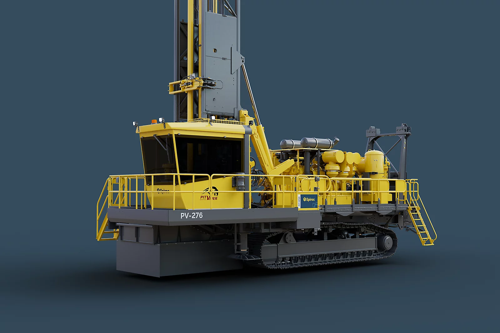 La nuova perforatrice rotativa Epiroc Pit Viper 276 (PV-276) progettata per le miniere a cielo aperto su rocce tenere, dotata di automazione avanzata e sistemi di sicurezza certificati.