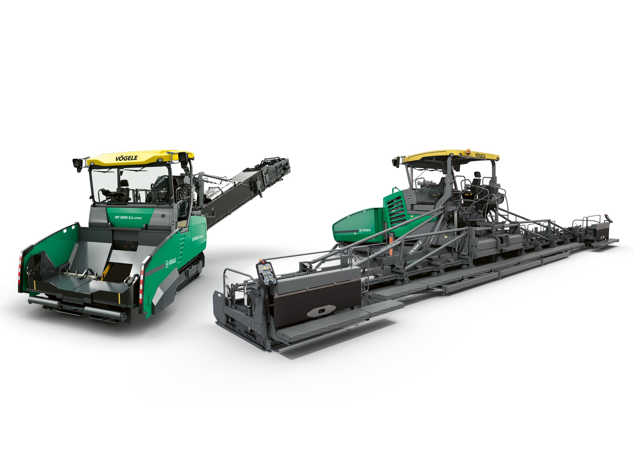 La nuova finitrice cingolata SUPER 3000-3i e l'alimentatore MT 3000-3 Li di Vögele, tra le anteprime di mercato presentate dal Wirtgen Group in vista del bauma China 2026.   